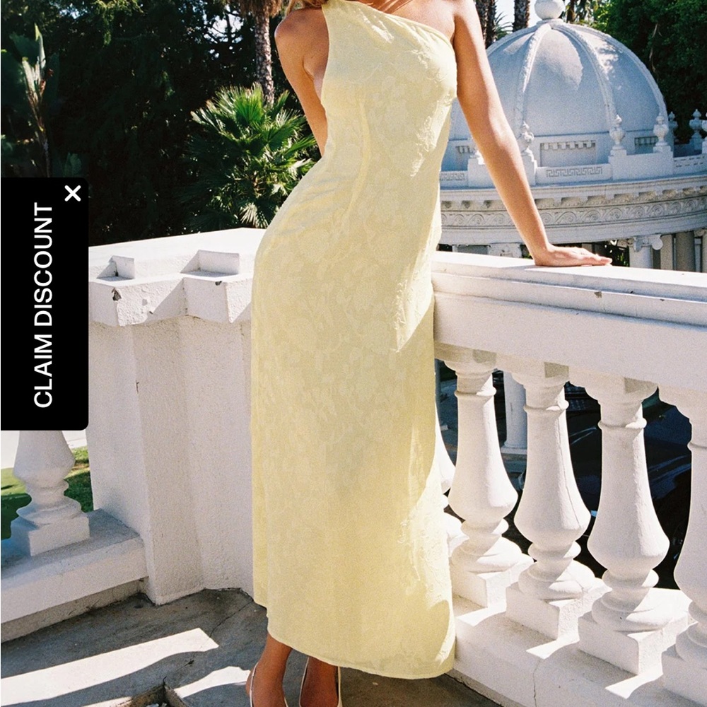 Princess Polly Yellow One-Shoulder Dress